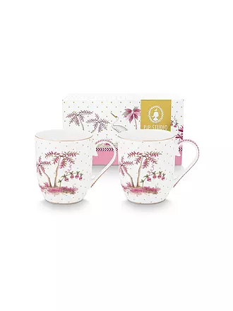 PIP STUDIO | Henkelbecher Small 2er Set 145ml  JOLIE DOTS Gold/Pink | 